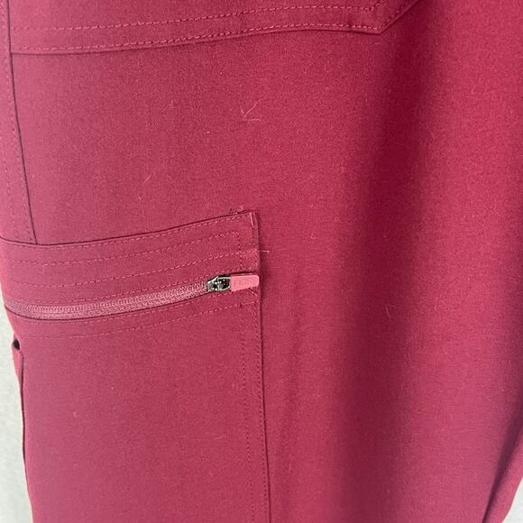 Figs Scrub Pants Mens Sz Large Cairo Cargo Burgundy Technical Collection TM3001 - Picture 6 of 16